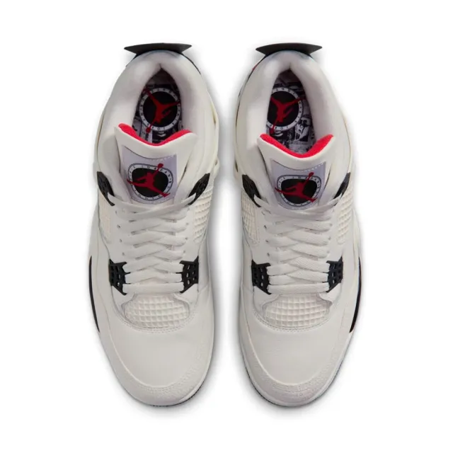 【NIKE 耐吉】Air Jordan 4 Retro 奶油白 大學紅 AJ4 緩震 氣墊 休閒鞋 運動鞋 男鞋 IM4002-100