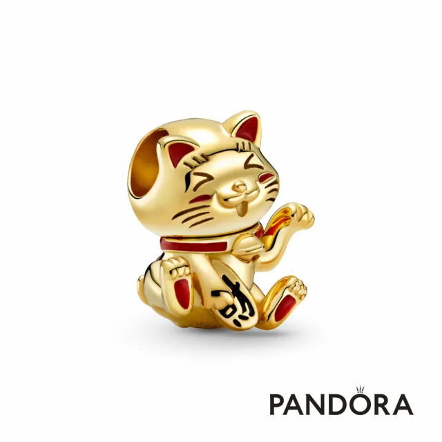 【Pandora 潘多拉】可愛招財貓串飾