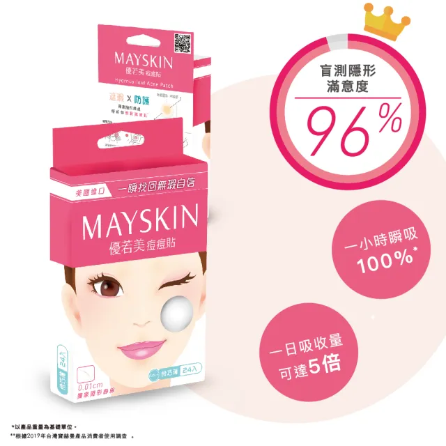 【MAYSKIN 優若美】隱形痘痘貼薄透型(60入)