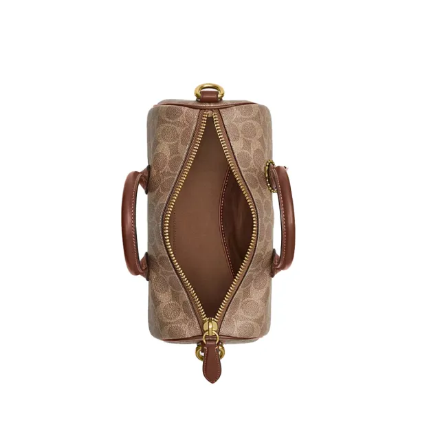 【COACH】COMPASS 經典 SIGNATURE 25 手袋 咖啡色 (CCF49XJ3)
