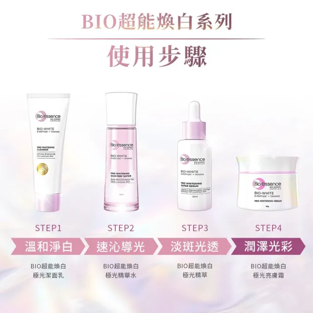 【Bio-essence 碧歐斯】乳霜 BIO升級版超能煥白極光亮膚霜50g(3入組)
