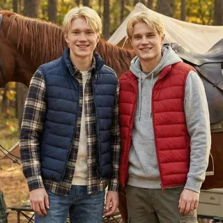 【巴黎精品】限時搶購 真羽絨90%白鴨絨羽絨背心羽絨衣夾克(保暖韓版潮流男背心4款a1hd21)