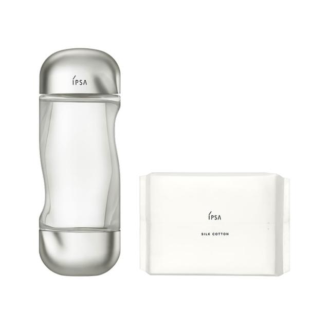 【IPSA 茵芙莎】官方直營 流金水經典濕敷組 流金水/化妝水/保濕補水(美膚機能液200ml+化妝棉120入)