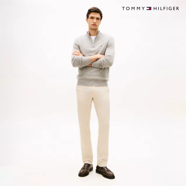 【TOMMY HILFIGER】官方旗艦館Denton 彈性府綢棉斜紋長褲_棕色