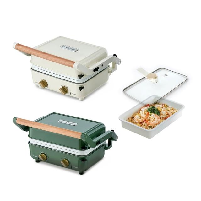 【MATURE 美萃】★火烤二吃特惠組★(夾心陶瓷爐+陶瓷深鍋+直立玻璃蓋CY-1624)