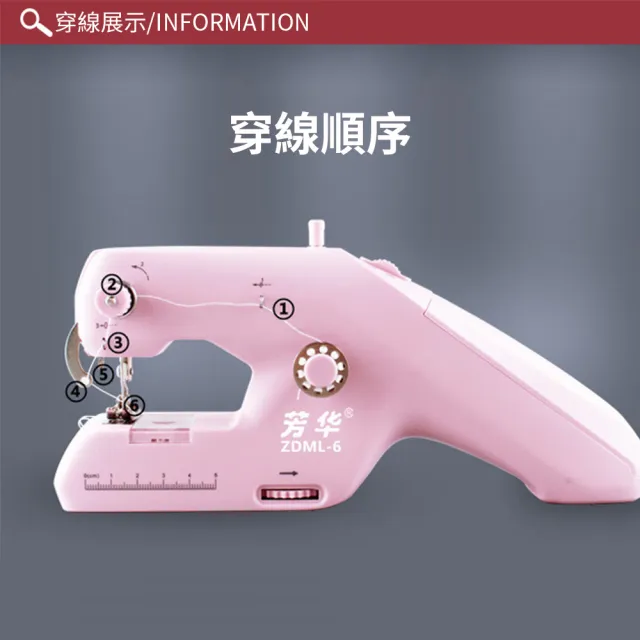 縫紉機 ZDML-6縫紉機 家用迷你手持機 便攜式 電動雙線 WJJ