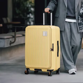 【American Explorer 美國探險家】29吋 前開式行李箱 可擴充 剎車飛機輪 雙層拉鏈 上掀式 TSA鎖 CF8 旅行箱