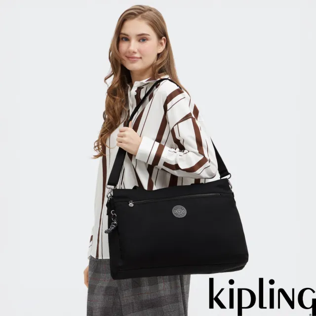 【KIPLING】碳黑拉桿行李袋電腦包-ELYSIA WORK 女包