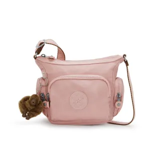 【KIPLING】《白沙屯媽祖聯名主打色》『牛角包』珊瑚粉小巧多層側背包-GABBIE MINI