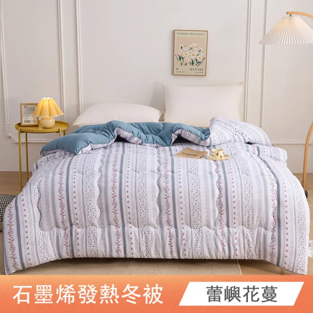 【日禾家居】買一送一 石墨烯保暖水洗被2.5KG 棉被 冬被(雙人180X210cm 多色選)