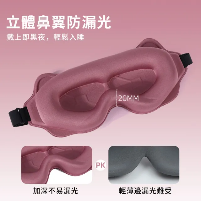 【StarGo】618特惠 3D立體遮光睡眠眼罩 記憶棉零壓感午睡眼罩 全方位遮光眼罩 旅行出差眼罩