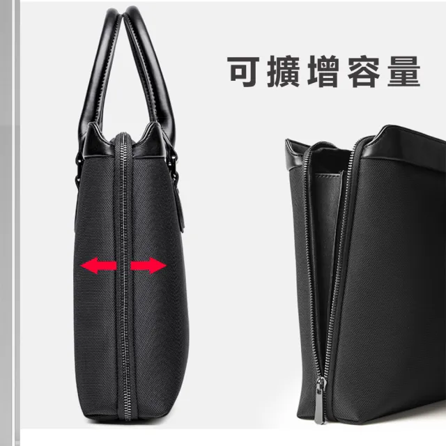 【BONum 博紐】雙11 輕量網眼可增容量無背帶手提商務包(公事包 上班 律師 硬包 輕量 文