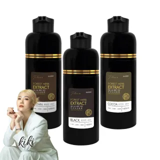 【KAFEN 卡氛】何首烏染髮膏系列Plus+升級版400ml(蓋白髮 5分鐘快速過色 曜石黑/暮褐棕/可可棕)