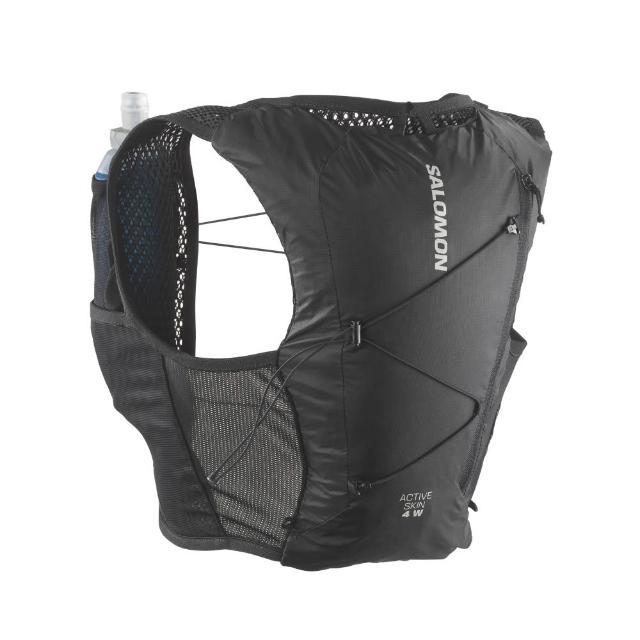 【salomon】ACTIVE SKIN 4 水袋背包組 黑/金屬灰