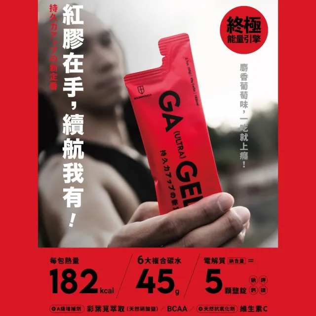 【GA 黃金甲】GA GEL Ultra能量膠 60gx10包/盒 2盒組 (共20包 電解質 牛磺酸)