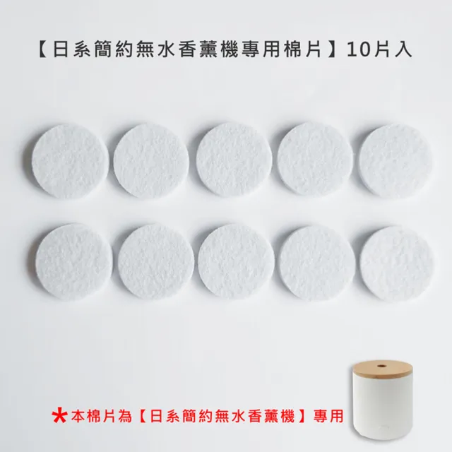 【LIFE SHOP】日系簡約無水香薰機專用棉片(10片裝)