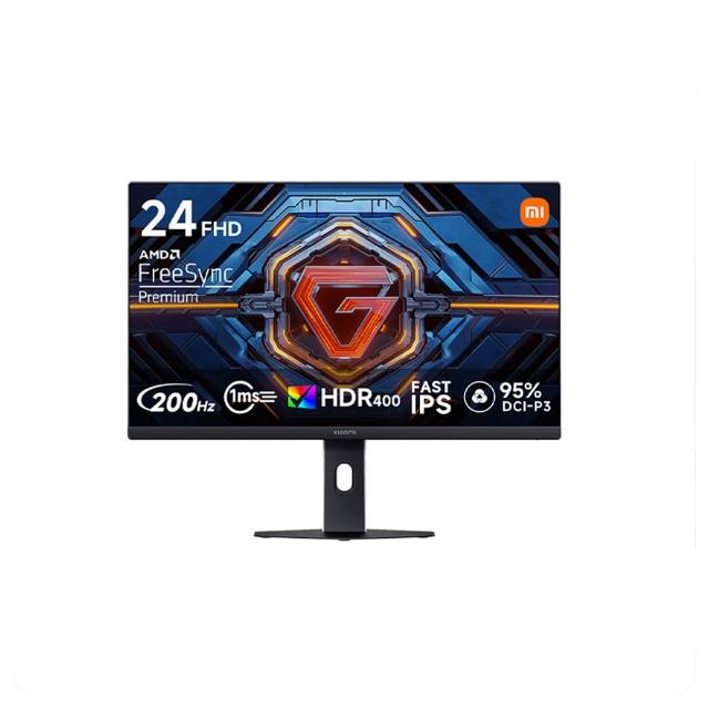 小米 G24i 23.8吋 IPS 面板電競顯示器,擁有 1920x1080 解析度、1ms 反應時間與 180Hz 更新頻率,支援 FreeSync 同步科技,避免畫面撕裂。亮度達 250nits,178° 廣視角,窄邊框超薄設計,內建護眼與 HDR 功能,適合電競玩家、追劇愛好者及專業設計師。VESA 壁掛相容,無內建喇叭,訊號輸入 HDMI/DP,保固二年,型號 P24FCA-RGGL。 Xiaomi小米 G24i