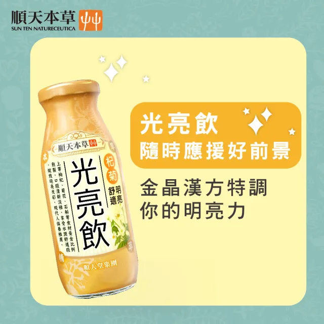 【順天本草】好運特調禮盒-光亮好蘋 (含蘋枸飲2瓶+亮妍飲2瓶+好眠飲2瓶+光亮飲2瓶)