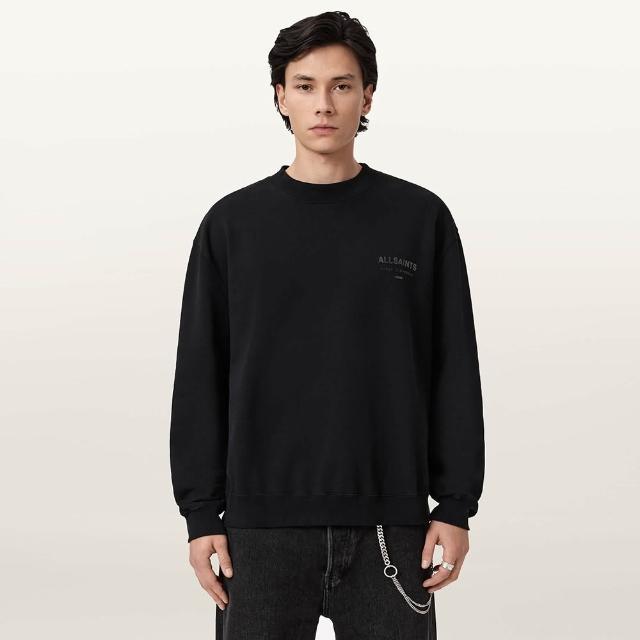 【ALLSAINTS】XANDER 純棉寬鬆LOGO長袖衛衣 M001NE(寬鬆版型)