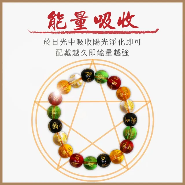 【CaiJinDian 綵金殿】六字箴言五行開運手鍊 ( 提升整體運勢 五行補運 平安繩 過爐加持)