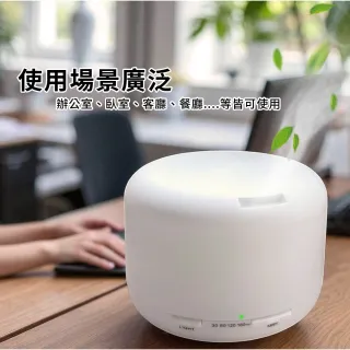 【LIFE SHOP】無印風 香氛精油水氧機/500ml 香薰機 加濕器 香氛機