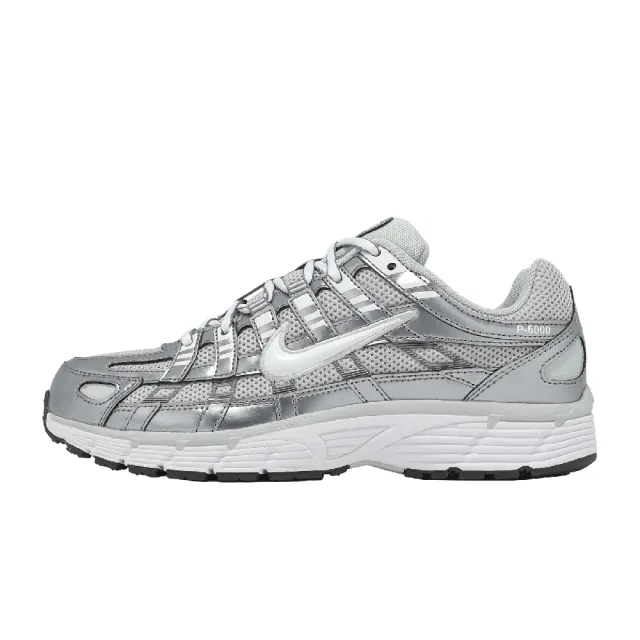 【NIKE 耐吉】休閒鞋 Wmns P-6000 女鞋 灰 白 復古 緩震 運動鞋  IO3496-001