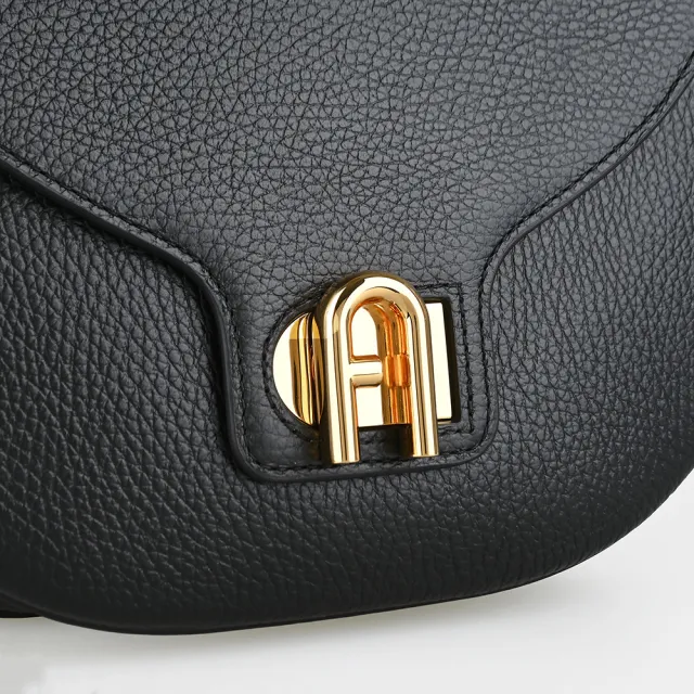 【FURLA 芙拉】LOTUS S 肩背斜背兩用小包(小款/黑)