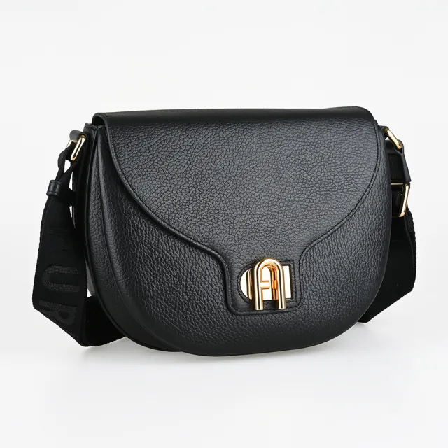 【FURLA 芙拉】LOTUS S 肩背斜背兩用小包(小款/黑)