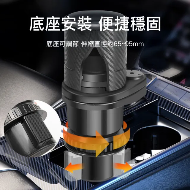 Carify 車載多功能杯架 旋轉車用水杯架  飲料架 分層雙層杯架