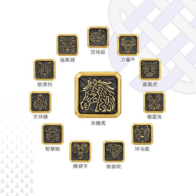 【點睛品】Charme XL 酷黑十二生肖 黃金串珠(任選)