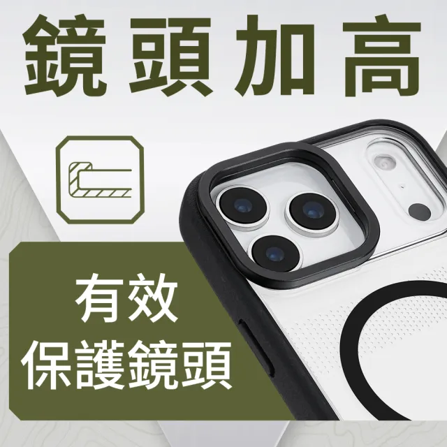 【PELICAN】iPhone 17 Pro Max Protector 保護者 MagSafe 鏡頭支架防摔手機殼 - 透明