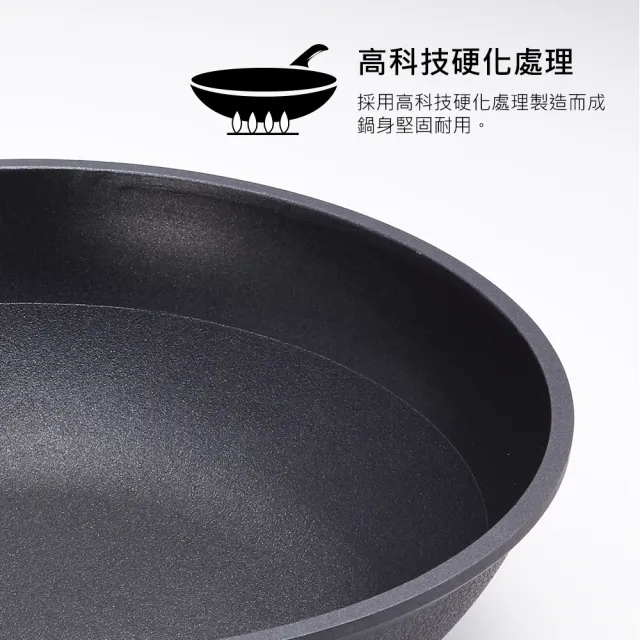 【PERFECT 理想】日式黑金鋼炒鍋-40cm雙耳附蓋(台灣製造)