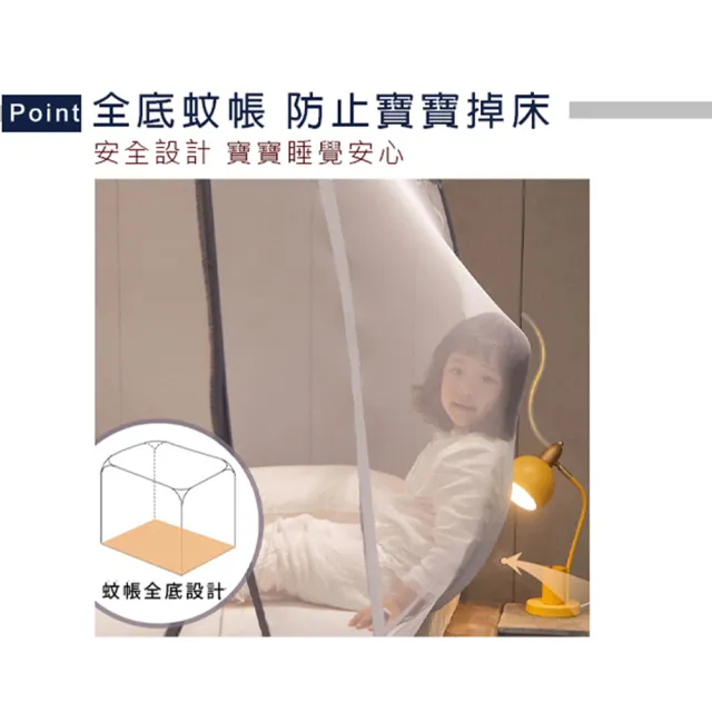 【Truly House】免安裝大空間雙開門蚊帳 雙人加大PRO款