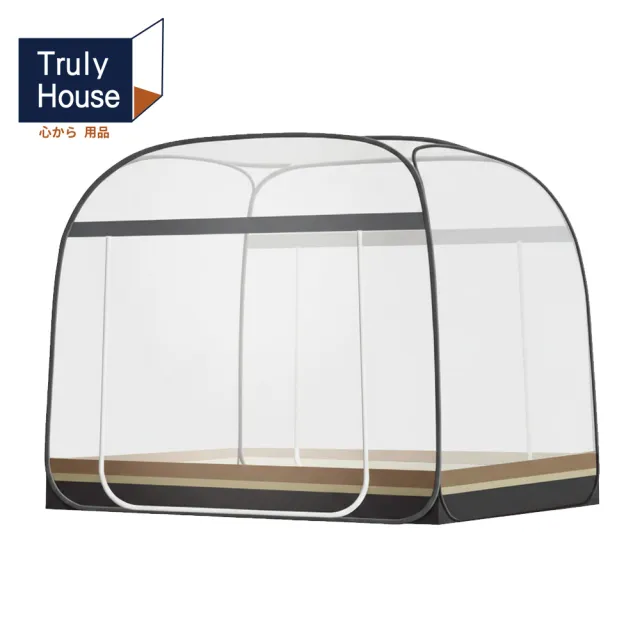 【Truly House】免安裝大空間雙開門蚊帳 雙人加大PRO款