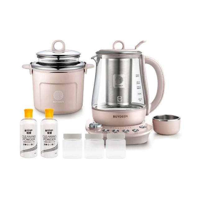 【BUYDEEM 北鼎】頂級多功能烹煮壺 燉煮壺 快煮壺 1500ml-粉漾壺 K2691-公司貨(+去污粉x2+玻璃密封罐x3)