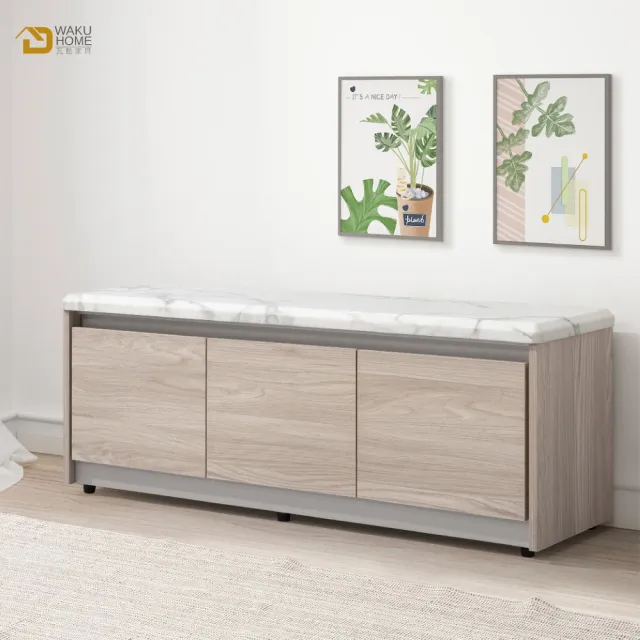 【WAKUHOME 瓦酷家具】法伊恩雲杉木4尺坐鞋櫃 A005-602
