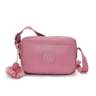 【KIPLING官方旗艦館】粉霧前後加寬收納側背包-ABANU