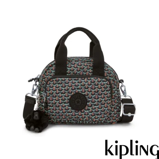 【KIPLING官方旗艦館】幾何印花輕巧手提斜背兩用包-DEFEA MINI