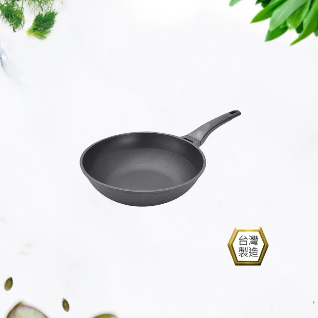【PERFECT 理想】日式黑金鋼炒鍋-30cm單把無蓋(台灣製造)