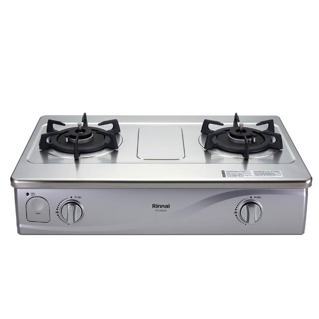 Rinnai 林內牌 RTS-Q230S 臺爐式瓦斯爐,採用耐用不鏽鋼爐臺,雙口設計搭配傳統外擴火焰爐頭,提供穩定高效加熱。電子點火系統操作簡易,支援 LPG 液化瓦斯及 NG 天然瓦斯,消耗量液化 8.2kW、天然氣 8.7kW。尺寸 702×217×443 mm,第一級能源效率,熱效率達 52%。標準安裝,臺灣製造,享 1 年保固,適閤家庭廚房使用。 Rinnai林內牌 RTS-Q230S