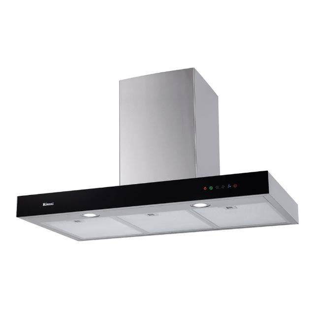 Rinnai 林內 RH-9120 倒T式抽油煙機,採用不鏽鋼材質,電子式按鍵開關,3段風量段速調整。機體尺寸896×545-985×507mm,電壓110V、頻率60Hz,臺灣產地,保固1年。標準安裝,BSMI許可字號R51114,高效吸油煙,適合現代廚房使用。 Rinnai林內牌 RH-9120
