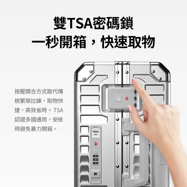 【米覓 mimax】輕巧隨行多功能行李箱 18吋(行李箱 拉桿箱 旅行箱 USB充電設計 鋁框 小米生態鍵)