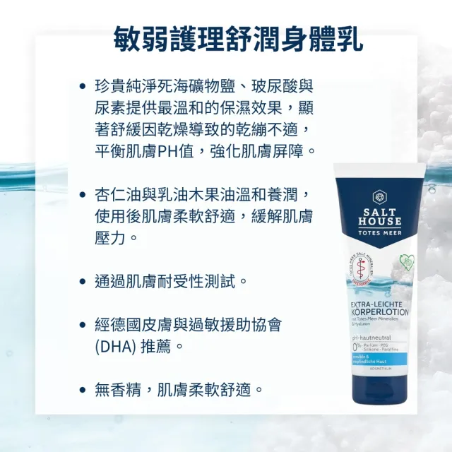 【SALTHOUSE】德國敏弱護理舒潤身體乳250ml*2入