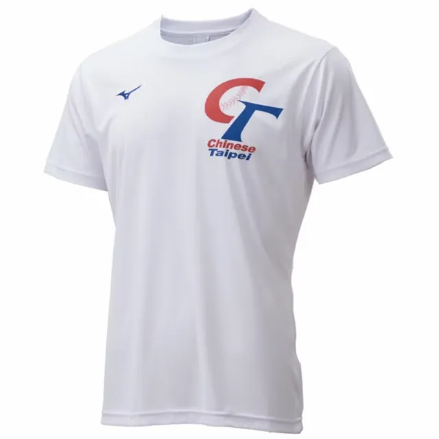 【MIZUNO 美津濃】短袖上衣 男 中華隊 吸濕排汗 合身版型 CT 白 12TCDL0301（其他規格）