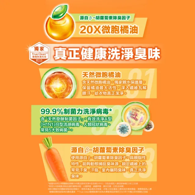處女座媽媽團購限定【橘子工坊】制菌洗衣膠囊/洗衣球-低敏/去味除臭(54顆X2盒共108顆)