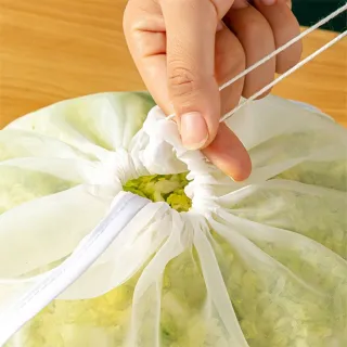 茉家 抽繩束口碗型擠菜過濾袋-1入
