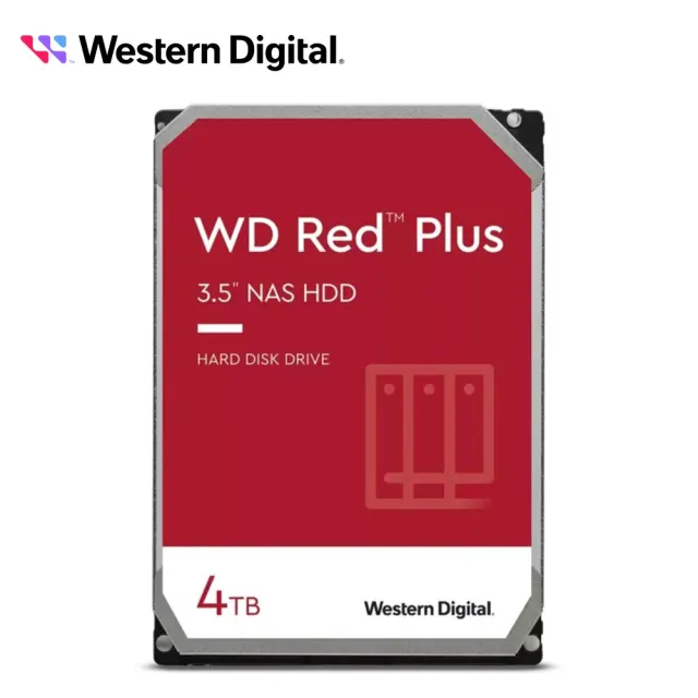 【WD 威騰】紅標 Plus 4TB 3.5吋 5400轉 128MB NAS 內接硬碟(WD40EFZZ)