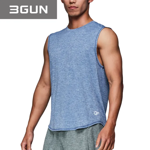 【3GUN】官方直營 機動棉  極速快乾男防臭寬肩背心(男背心 多色任選)
