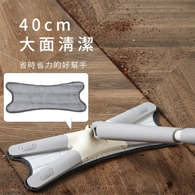 【德昌】馬上淨一秒瞬擰免碰水X型平板拖把-重油汙X型拖布-12片(需搭配馬上淨一秒瞬擰免碰水X型平板拖把)