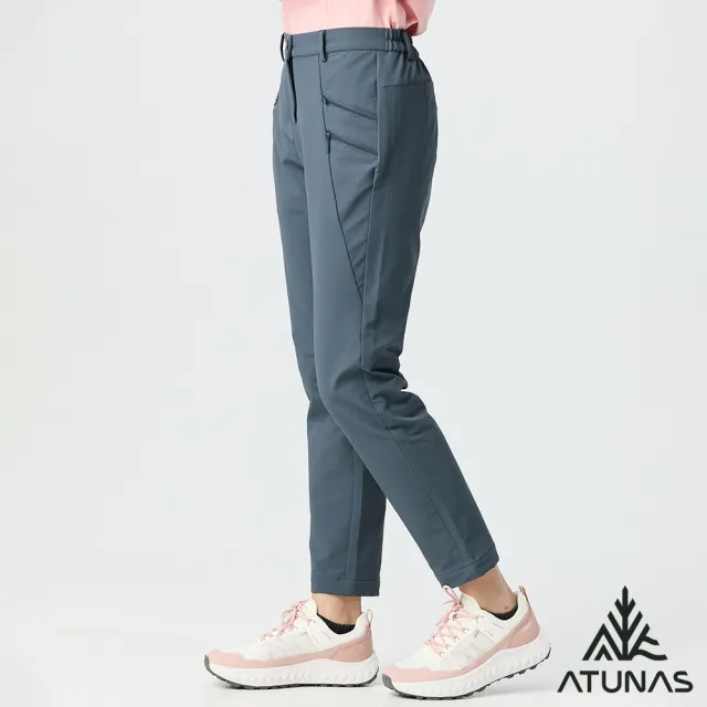 【ATUNAS 歐都納】女款石墨烯蓄熱抑菌抗臭輕保暖長褲(A1PA2506W暗藍/抗靜電/日常休閒/冬季賞雪/出國旅遊)